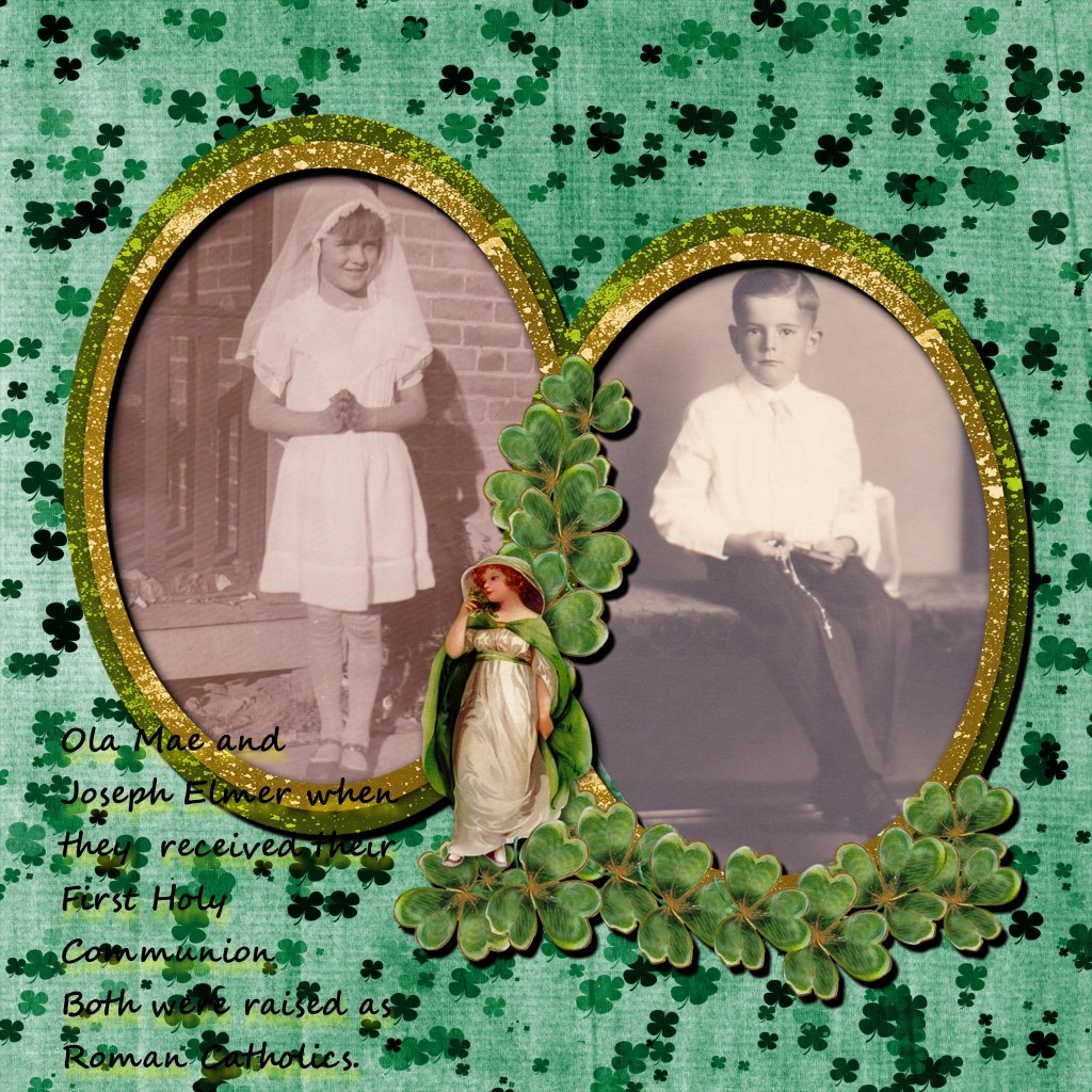Grandma Ola & Grandpa Elmer, at their Holy Communion celebration. Both were Roman Catholic. 