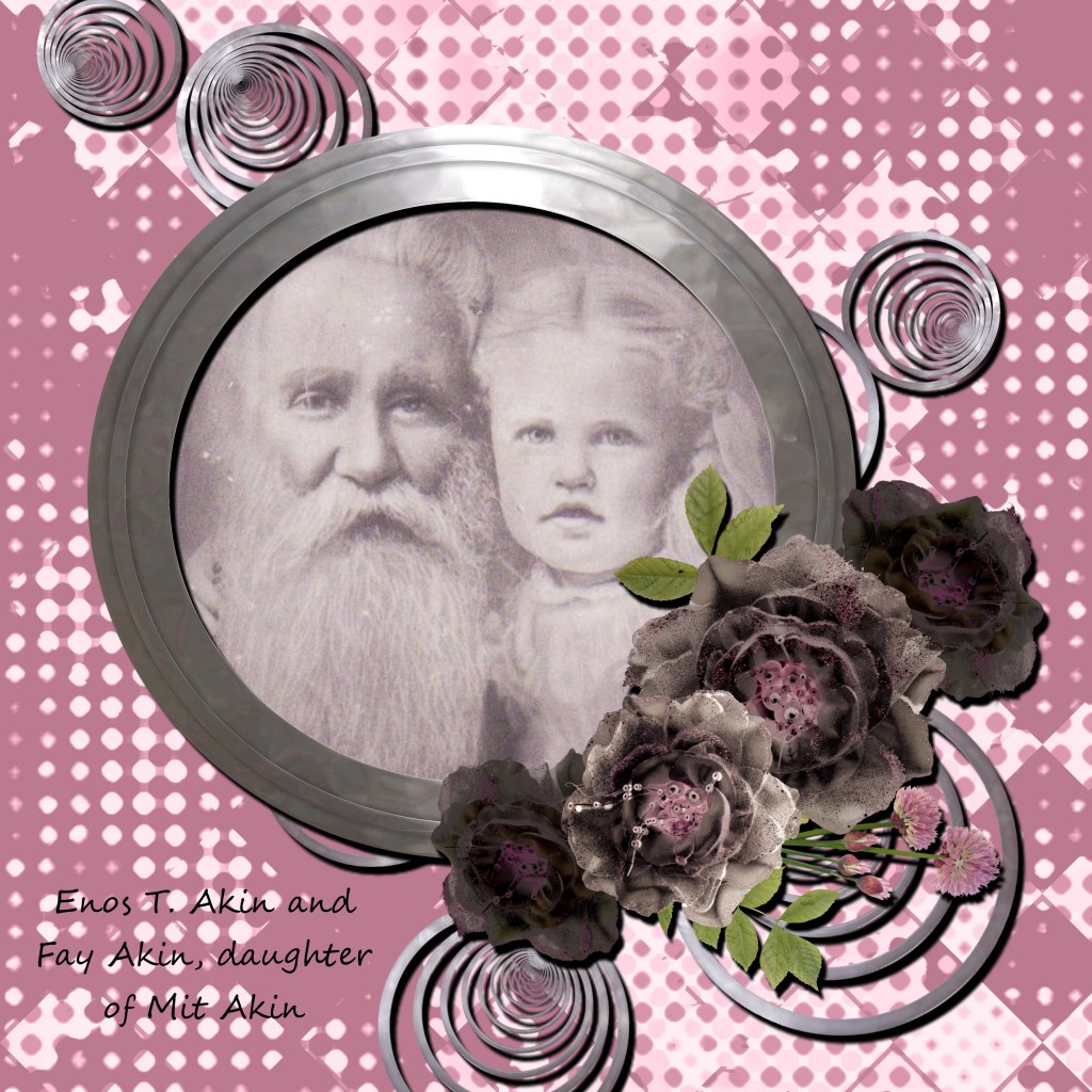 Grandfather Enos with grand daughter Faye